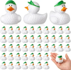 DEEKIN 50 Pcs Golf Ball Rubber Duck 2 Inch Bulk Sport Party Favors for Birthday Party Decorations Golf Club Player Gift