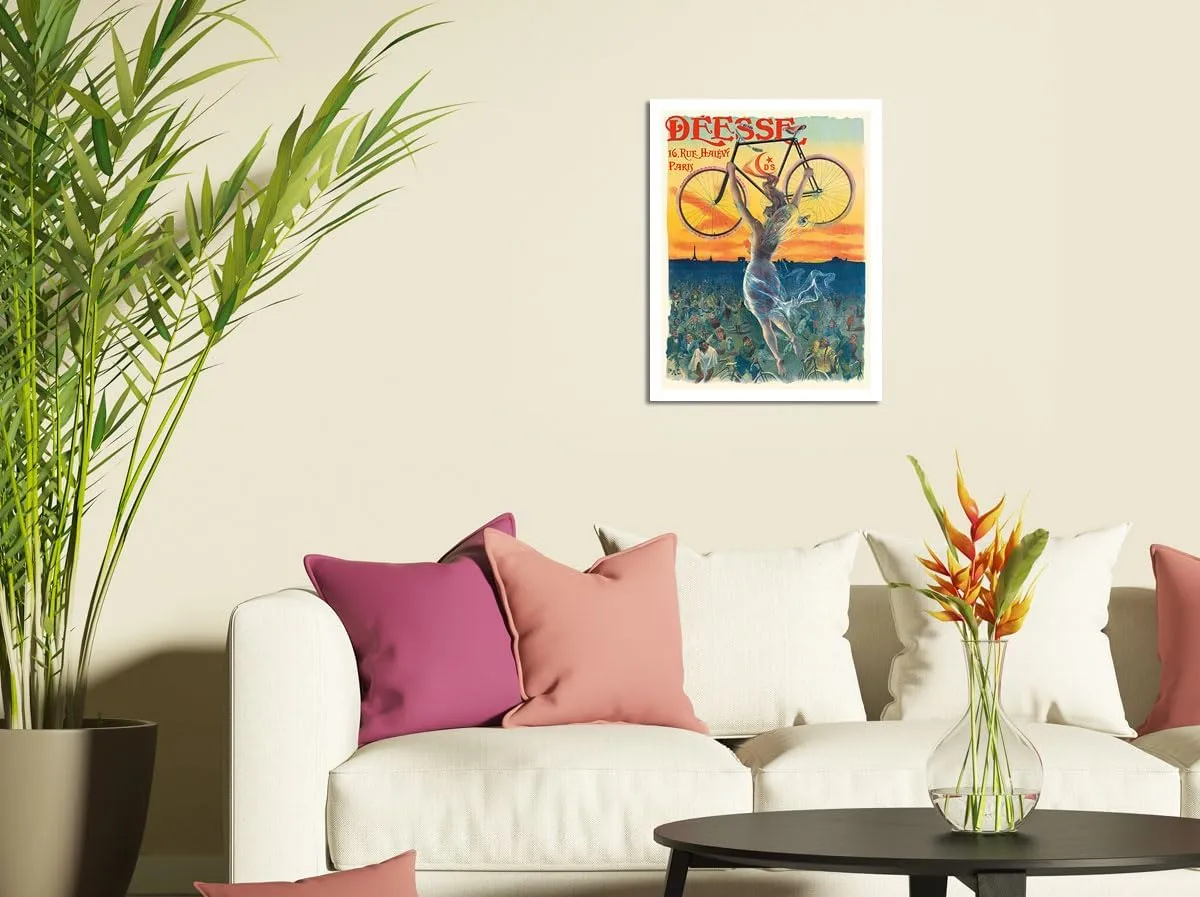 Déesse Bicycles - Paris France - Winged Goddess - Vintage Advertising Poster by Jean de Paleologue c.1898 - Bamboo Fine Art 290gsm Paper Print (Unframed) 18x24in
