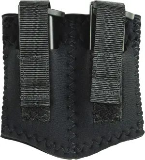 DeSantis Neoprene Ankle Double Magazine - Ankle Magazine Holster, Carrier Pouch, Magazine Holster Strap, Concealed Velcro Holster, Compatible w/Most Standard 9MM/40CAL Magazine - Ambidextrous, Black