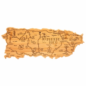 Destination Puerto Rico Cutting Board with Engraved Artwork