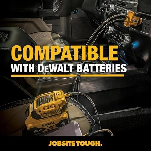 DEWALT 120W USB C Car Charger and 100W Type C Charging Cable, 2-Port PD 3.0 Type C Adapter, PPS USBC to USBC Fast Charging with Power Delivery for iPhone 15 14 13 12 11 X XS Pro Max Mini, Galaxy S22