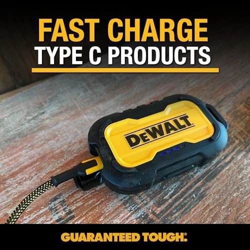 DEWALT 120W USB C Car Charger and 100W Type C Charging Cable, 2-Port PD 3.0 Type C Adapter, PPS USBC to USBC Fast Charging with Power Delivery for iPhone 15 14 13 12 11 X XS Pro Max Mini, Galaxy S22