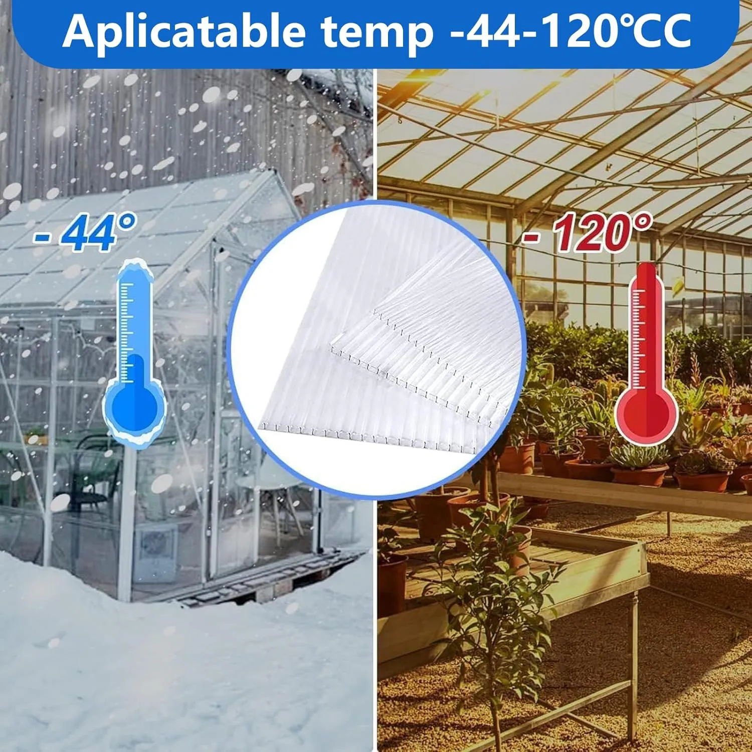DGSL 14 Pcs Polycarbonate Greenhouse Panels, 4' x 2' x 0.16'' Twin-Wall Panels, Polycarbonate Sheet for All Weather Outdoor Garden and Greenhouse Covering (Grey)