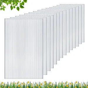 DGSL 14 Pcs Polycarbonate Greenhouse Panels, 4' x 2' x 0.16'' Twin-Wall Panels, Polycarbonate Sheet for All Weather Outdoor Garden and Greenhouse Covering (Grey)