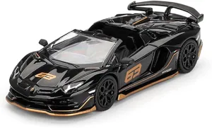 Diecast Collectibles Model Car Compatible with Mini GT 1:64 Lamborghini Aventador SVJ 63 Roadster Nero Aldebaran MGT00803