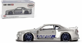Diecast Collectible Model Car Compatible with Kaido House x Mini GT 1:64 Nissan Skyline GT-R (R34) Kaido Works Shinjuku V1 Limited Edition Die-Cast KHMG143