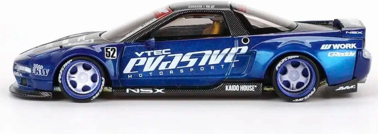 Diecast Model Car Compatible with Kaido House x Mini GT 1:64 Scale Honda NSX Evasive V2 Blue KHMG137