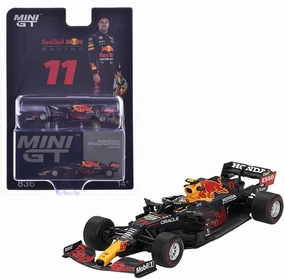 Diecast Model Car Compatible with Mini GT 1:64 Red Bull RB16B #11 Sergio Pérez 2021 Azerbaijan Grand Prix Winner Limited Edition MGT00836