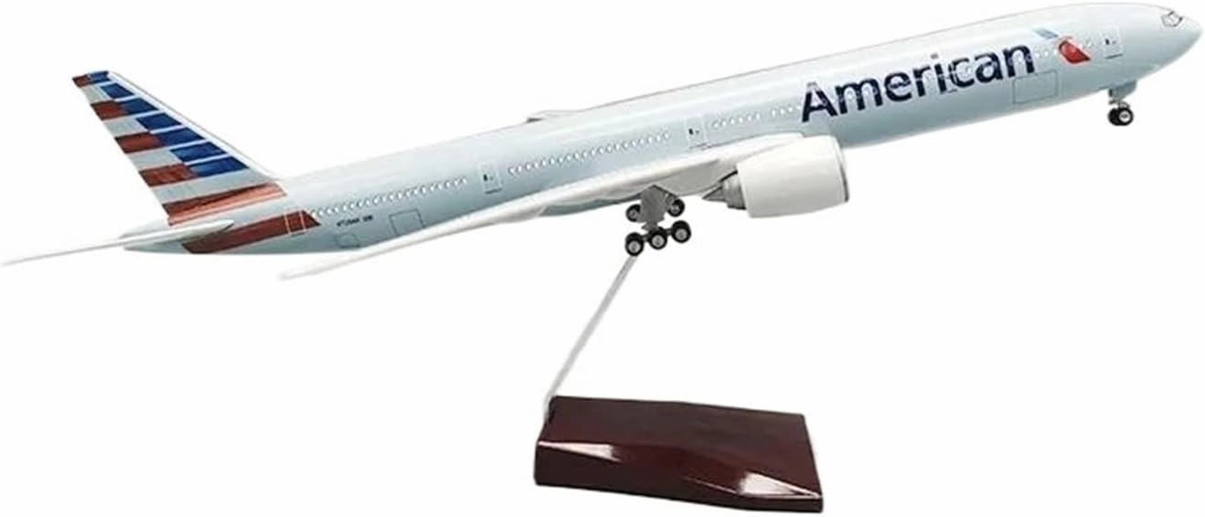 Diecast Plane Model 1：157 for B777 Diecast Resin Aircraft Model with Light and Wheel Landing Gear (No Light)
