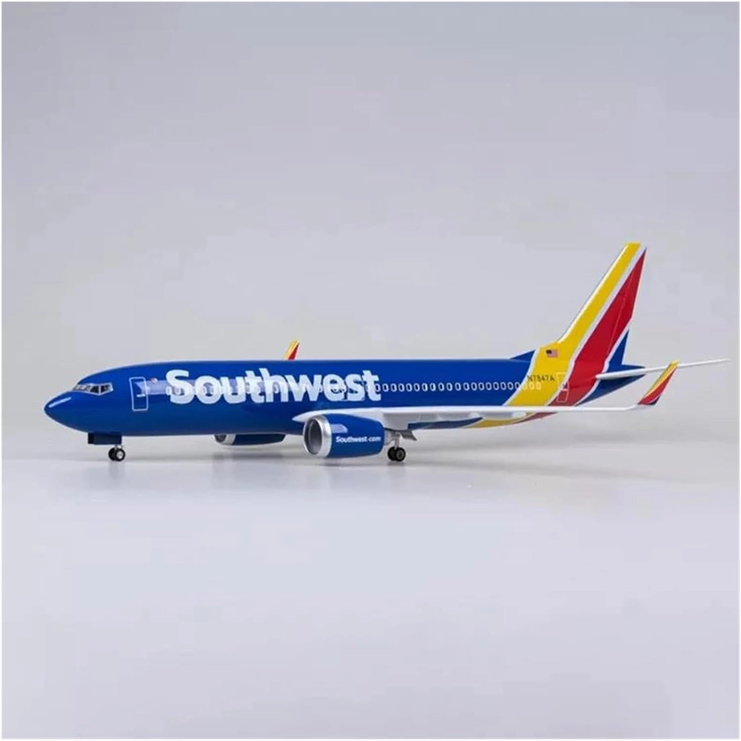 Diecast Plane Model 1:85 for B737 Resin Die-Casting Airplane Model Collection of Fine Decorative Display (No Light)