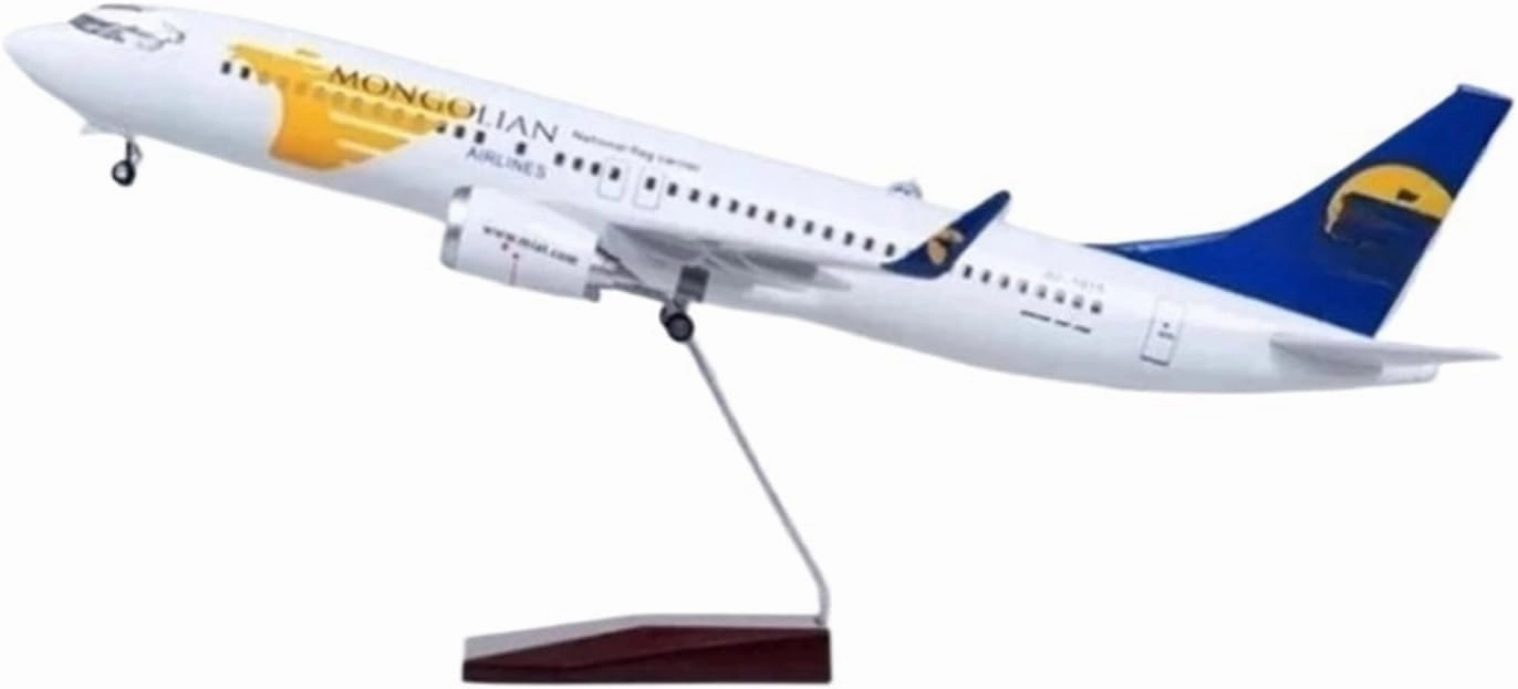 Diecast Plane Model 47CM for B737 Diecast Resin Planes Model Static Simulation Souvenirs with LED Light (No Light)