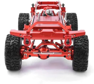 Dilwe RC Car Frame, Metal 1/16 Car Truck Climbing Model Upgrade Spare Accessory Compatible with WPL C14 C24(Red)