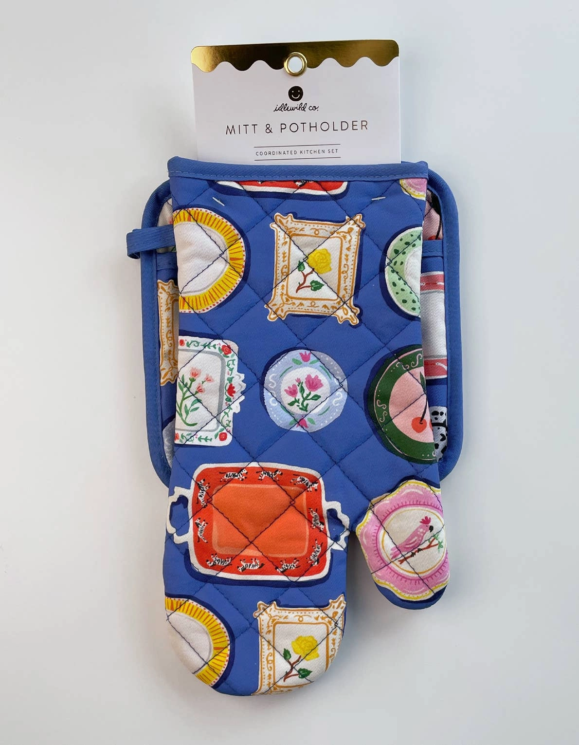 Dinner Plates Oven Mitt   Pot Holder Set