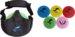 Disc Golf Starter Set includes 2 Drivers - 2 Midrange - 1 Disc Golf Putter - 5 Discs & Blue Carrying Bag - Beginner Frisbee Golf Set, A Complete Disc Golf Kit to Get The Whole Family Involved