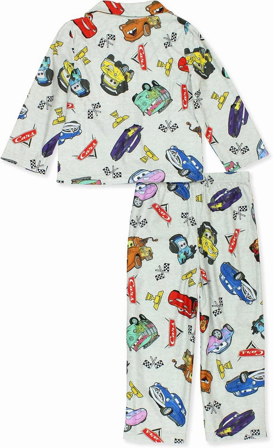 Disney Cars Toddler Kids Flannel Coat Style Pajamas Set
