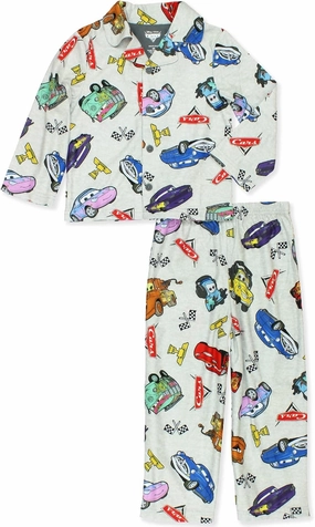 Disney Cars Toddler Kids Flannel Coat Style Pajamas Set