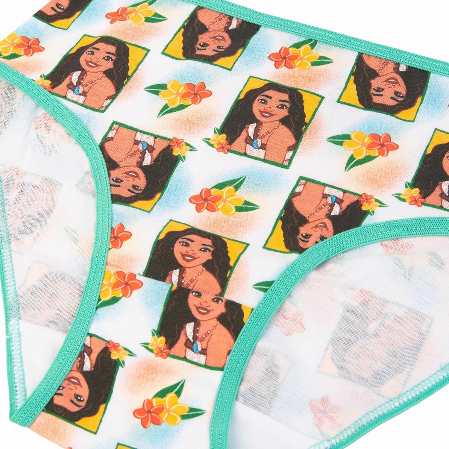 Disney Girls' Exclusive Moana 100% Combed Cotton Underwear Available in Sizes 2/3t, 4t, 4, 6, & 8