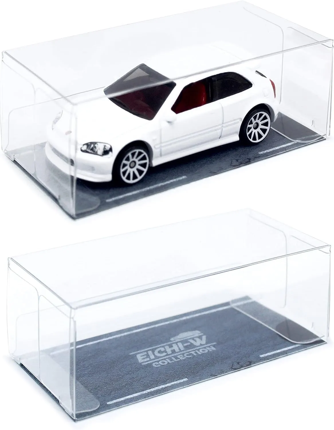 Display Case, 20PCS Clear Toy Car Model Display Boxes 1/64 Scale Car Model PVC Protector Covers Cases Plastic Hot Wheels Display Case for Vehicle Models Collectibles Figurines