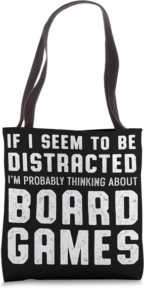 Distracted Board Games Gamer Gaming Geek Nerd Backgammon Tote Bag