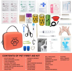 Dog First Aid Kit, Pet Friendly, Refillable, Water Resistant, Compact, Pet First Aid, Dog Medical, Dog Emergency Kit, Cat First Aid, Camping & Hiking Essentials, Pet Care, Travel