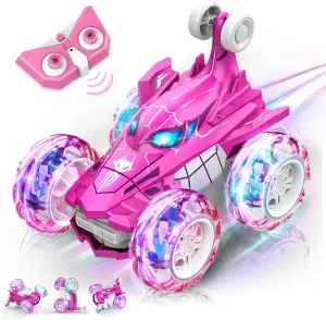 Double Sided Remote Control Car for Boys 4-7, 360° Rotating 2.4GHz Fast Stunt Rechargeable 4WD RC Car Toys for Boys 4-6 5-7 8-13 Outdoor Birthday Xmas Halloween Easter Basket Stuffers Gifts for Kids