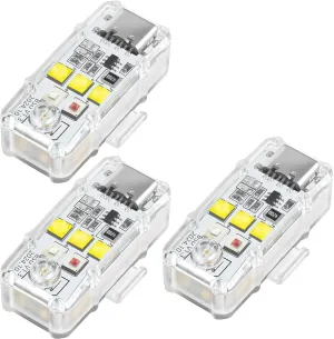 Drone Strobe Lights,Night Anti Collision Light,LED Flash Flying Lamp for DJI Flip,Neo,Mini 3/4 Pro,Mini 4K/SE/2,Air 3S/3/2/2S,Mavic 3,Mavic 2,Spark,FPV,Avata 2,EVO Accessories(3 PCS)