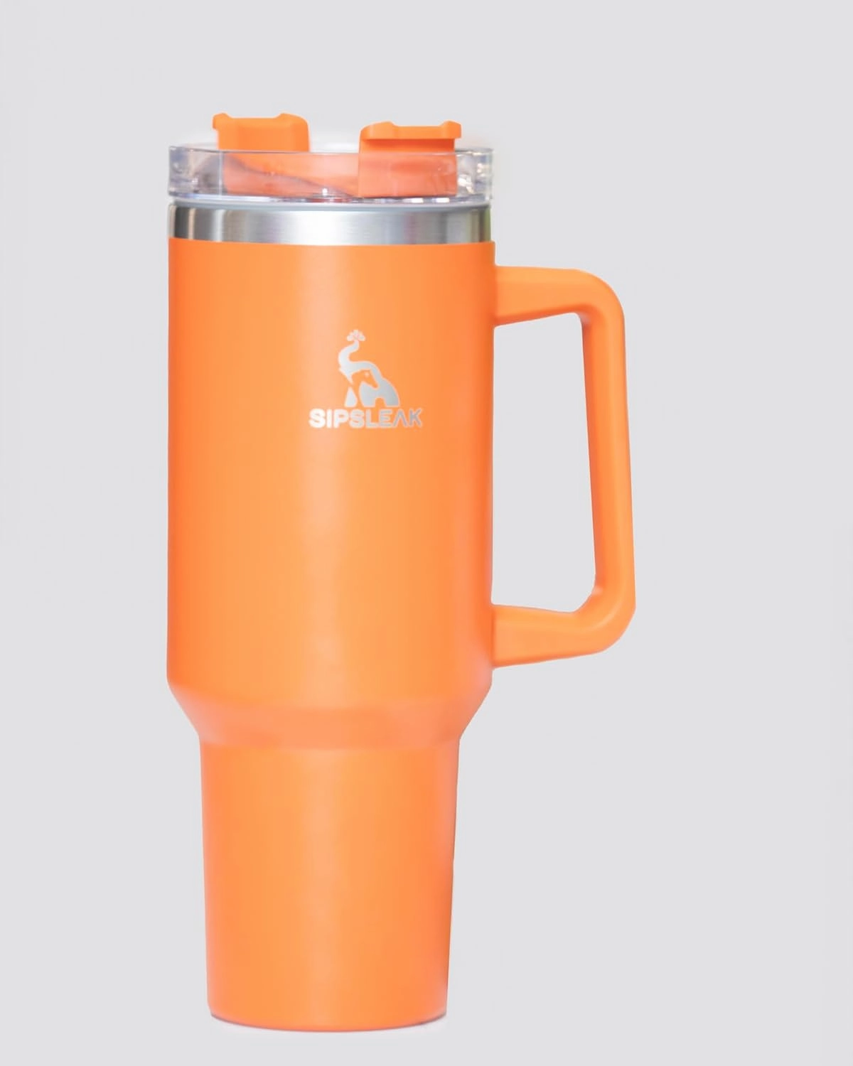 Du&Kha SIPSLEAK 40 Oz Tumbler with Handle and Straw – Stainless Steel Insulated Tumblers with 2 Lids, 2 Straws, Straw Brush – Portable and Reusable Coffee Tumbler Travel Coffee Mug Keeps Hot and Cold
