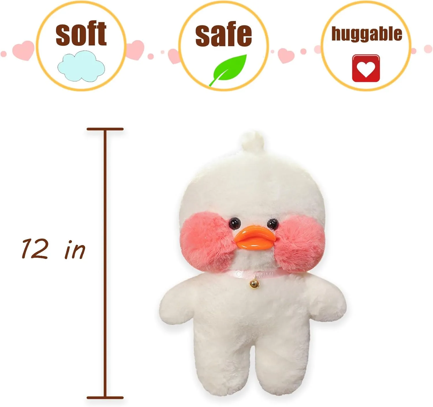 Duck Stuffed Animals for Girls & Teens,Cute Plushies with 8 Pcs Duck Clothes & Accessories,Cute Toys with 3 Kawaii Stuffed Animal Clothes