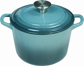Dutch Oven Pot with Lid 2.8 qt Cast Iron Dutch Oven for Bread Baking Slateblue Enameled Cast Iron Rice Pot with Handels