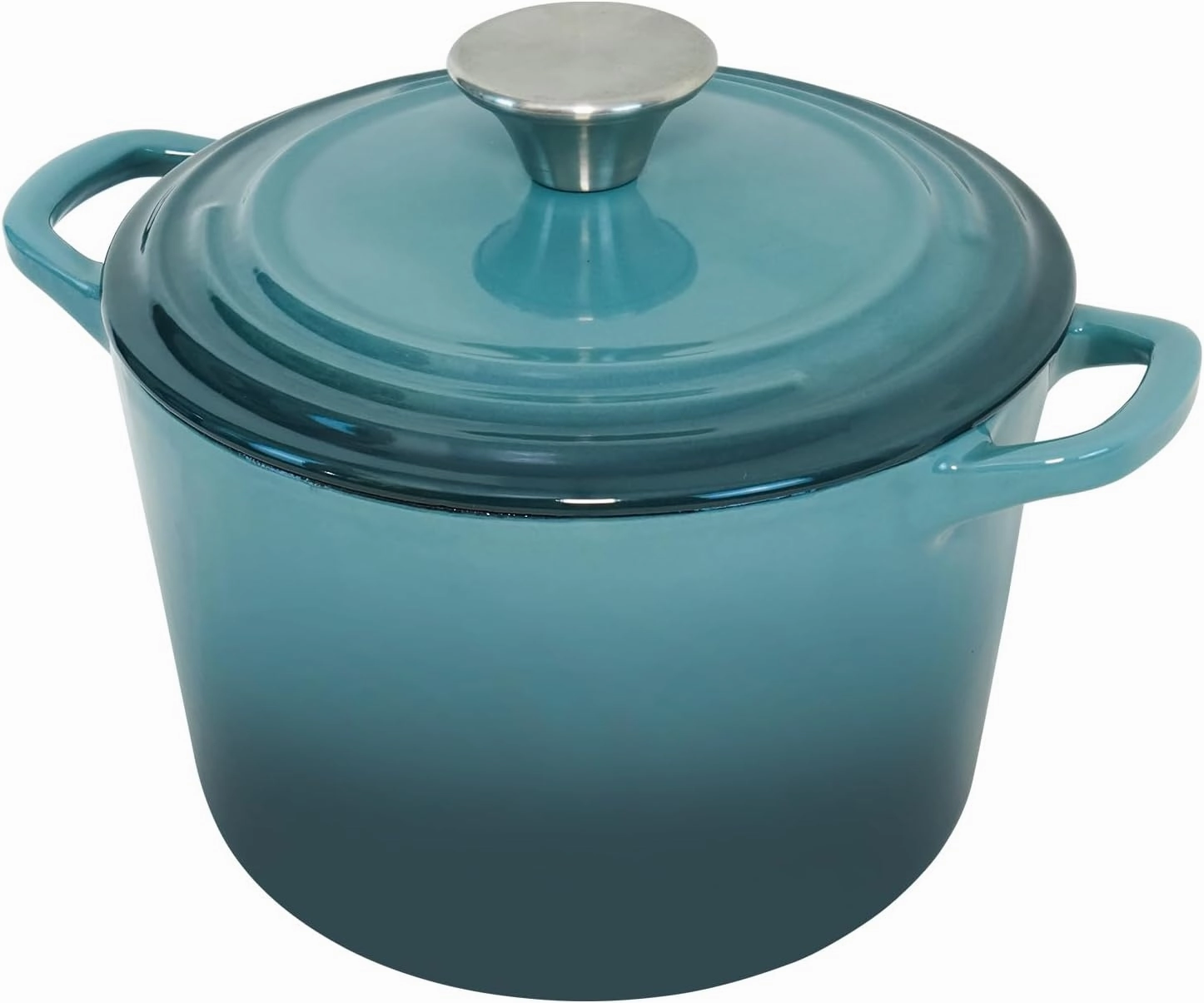 Dutch Oven Pot with Lid 2.8 qt Cast Iron Dutch Oven for Bread Baking Slateblue Enameled Cast Iron Rice Pot with Handels