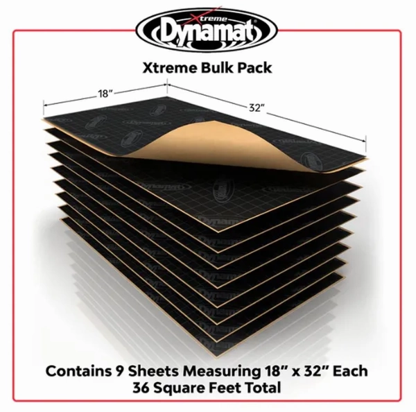 DYNAMAT XTREME BULK PACK SOUND DEADENING (457MM x 812MM x 1.72MM) - 9 SHEET PACK