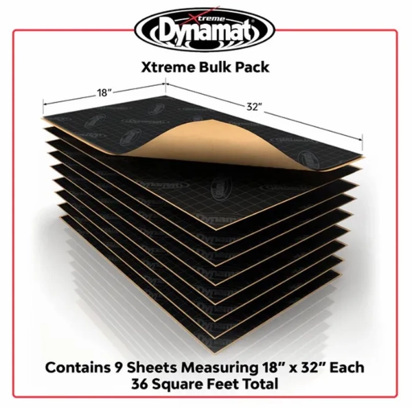 DYNAMAT XTREME BULK PACK SOUND DEADENING (457MM x 812MM x 1.72MM) - 9 SHEET PACK
