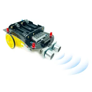 EI Electronics Ultrasonic Obstacle Avoidance Vehicle Soldering Kit DIY Electronics Hands-On Kit Hands-On Play Educational Projects Youth Soldering Projects