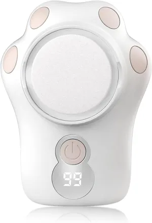 Electric Callus Remover for Feet - Rechargeable Cat Paw Foot File with 3 Roller Heads,Digital Display, 3 Speeds & Mood Light - Gentle Pedicure for Dead Skin, Calluses, Dry Heels