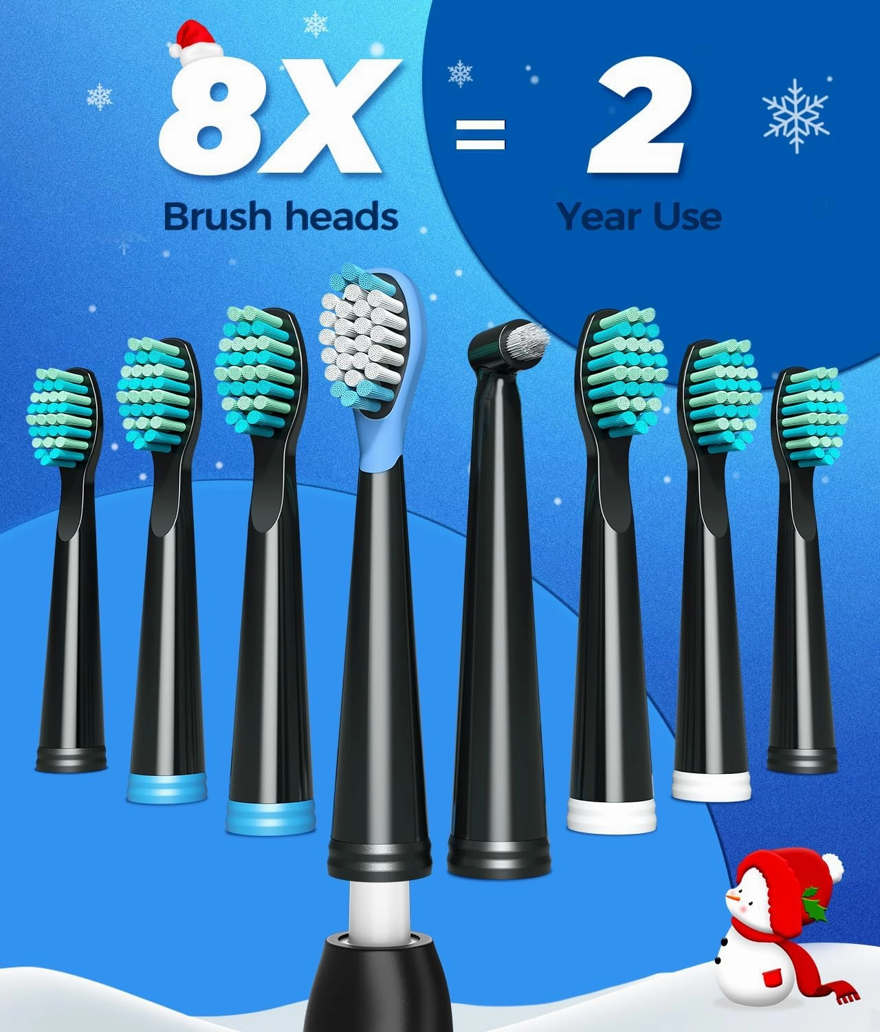 Electric Toothbrush with Travel Case, Sonic Toothbrush for Adults with 8 Brush Heads for 2-Year Use, 40000 VPM Deep Clean Rechargeable Toothbrushes Last 30 Days with 5 Modes