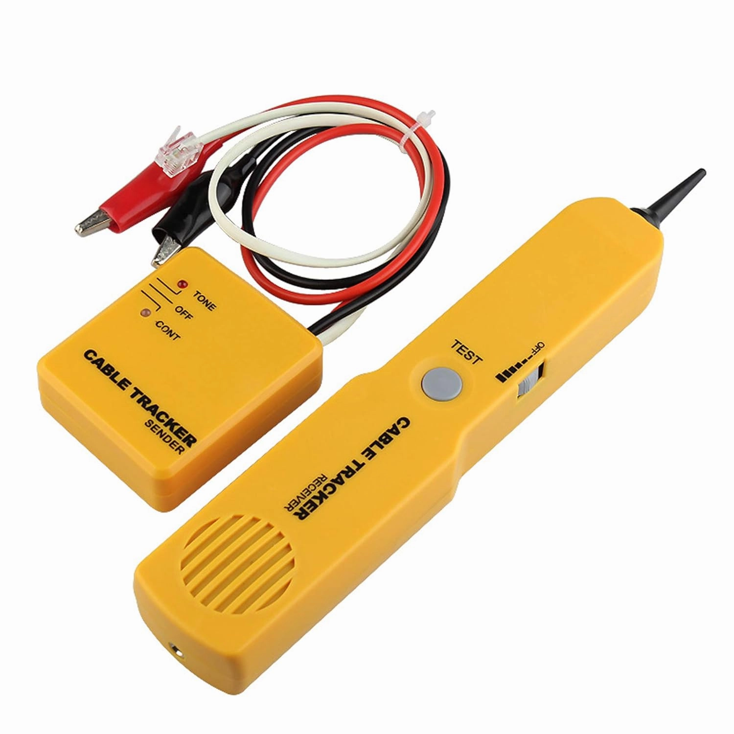 Electrical Wire Tracer Circuit Tester w/Tone Generator & Probe Kit, Cable Signal Locator Tester, Test Circuit Continuity, Network Telephone Line, Automotive Circuit Identify Tools w/Clips & RJ11 Plug
