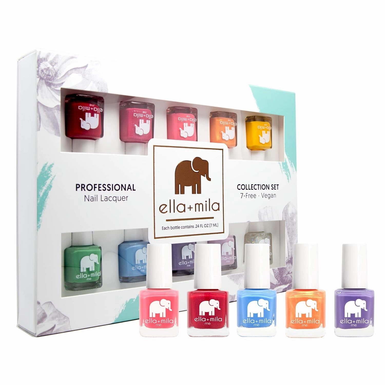 ella mila Professional Nail Polish Set - Quick Dry Nail Polish - Long-Lasting & Chip Resistant Nail Polish Kit (Me Collection - 10 Pack - 0.24 fl oz each)