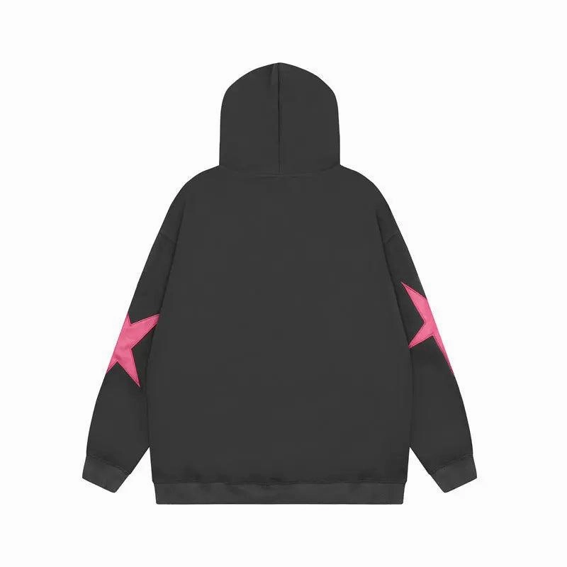 Embroidered Alphabet Hooded Sweater