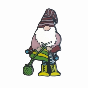 Emma Ball Enamel Pin : Knitting Gnome