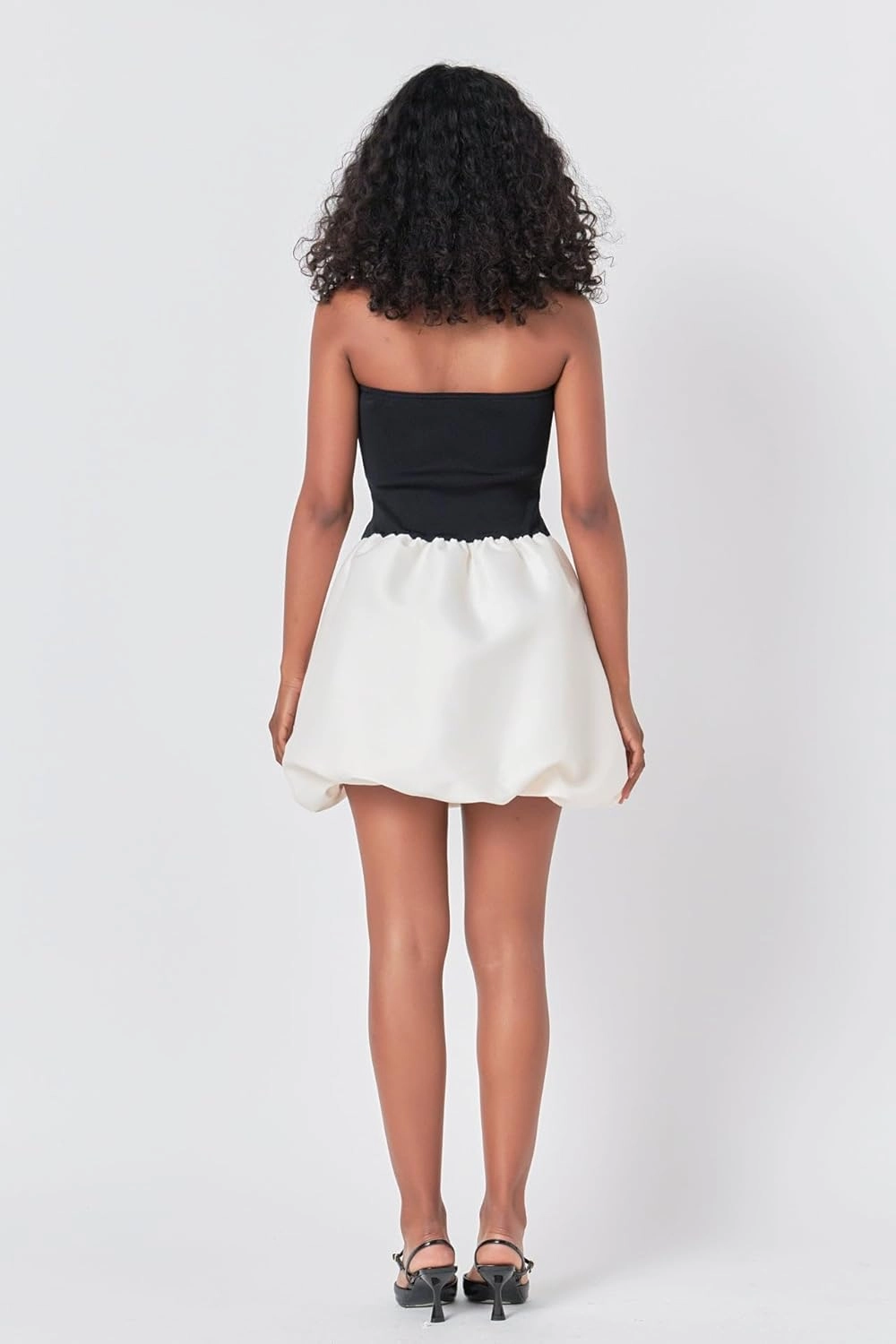 endless rose Women's Strapless Voluminous Mini Dress
