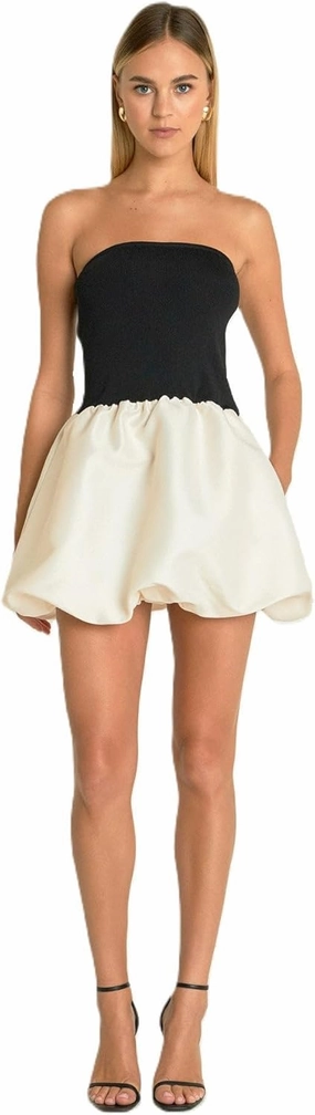 endless rose Women's Strapless Voluminous Mini Dress