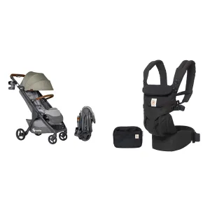 Ergobaby Metro  Deluxe Compact Stroller and Omni 360 All-Position Baby Carrier, Newborn to Toddler (0-48 Months)