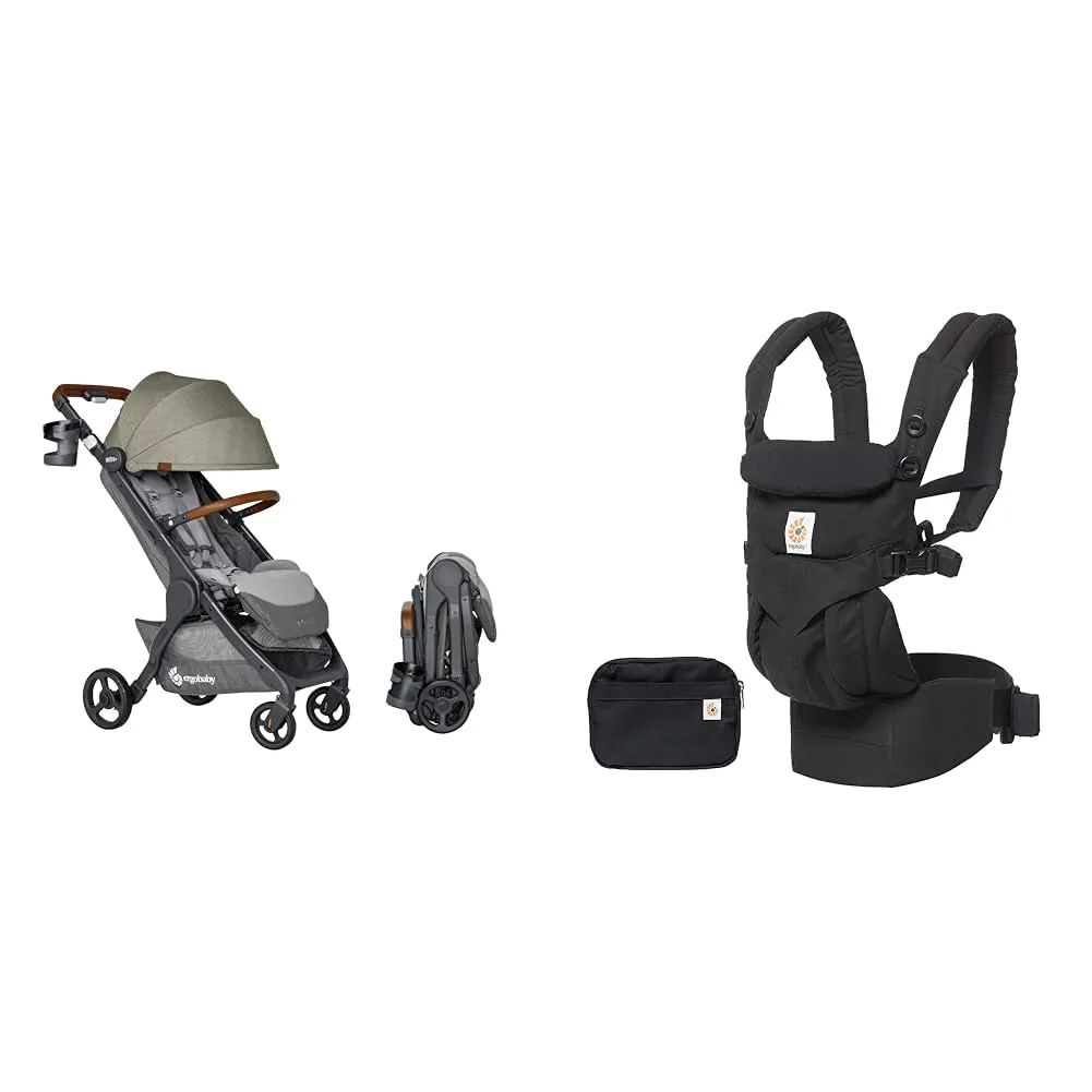 Ergobaby Metro  Deluxe Compact Stroller and Omni 360 All-Position Baby Carrier, Newborn to Toddler (0-48 Months)