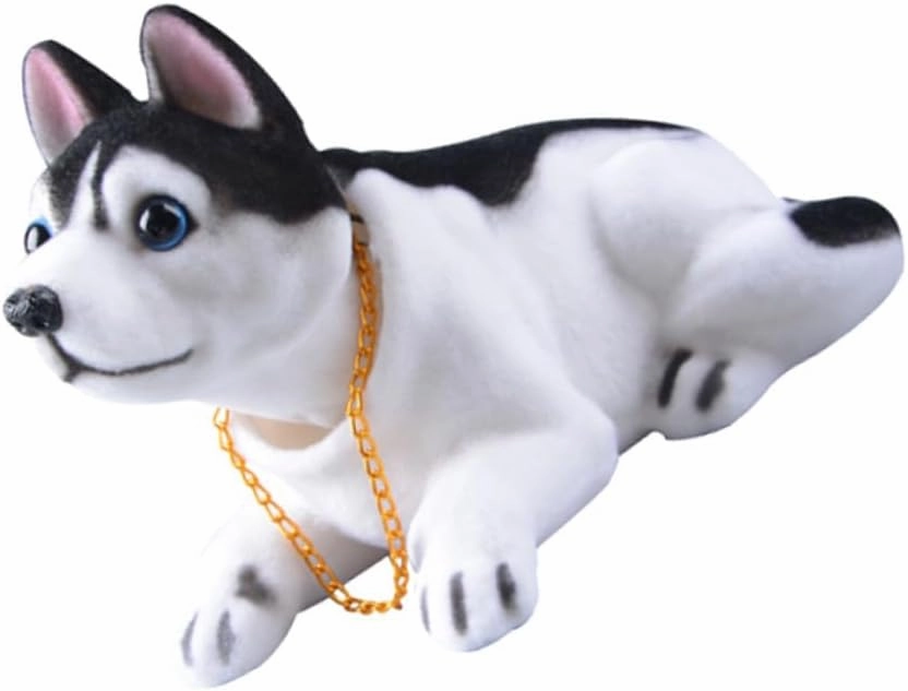 ERINGOGO Adorable Shaking Head Dog Decoration for Car Home Office Cute Cartoon Car Ornament Desktop for Dashboard Bedroom Husky