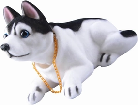 ERINGOGO Adorable Shaking Head Dog Decoration for Car Home Office Cute Cartoon Car Ornament Desktop for Dashboard Bedroom Husky