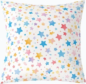 Erosebridal Kids Rainbow Throw Pillow Cover 18X18 Colorful Stars Print Pillow Cover Cute Star Pattern Cushion Cover Watercolor Geometric Decorative Pillow Cover for Sofa Bed Couch