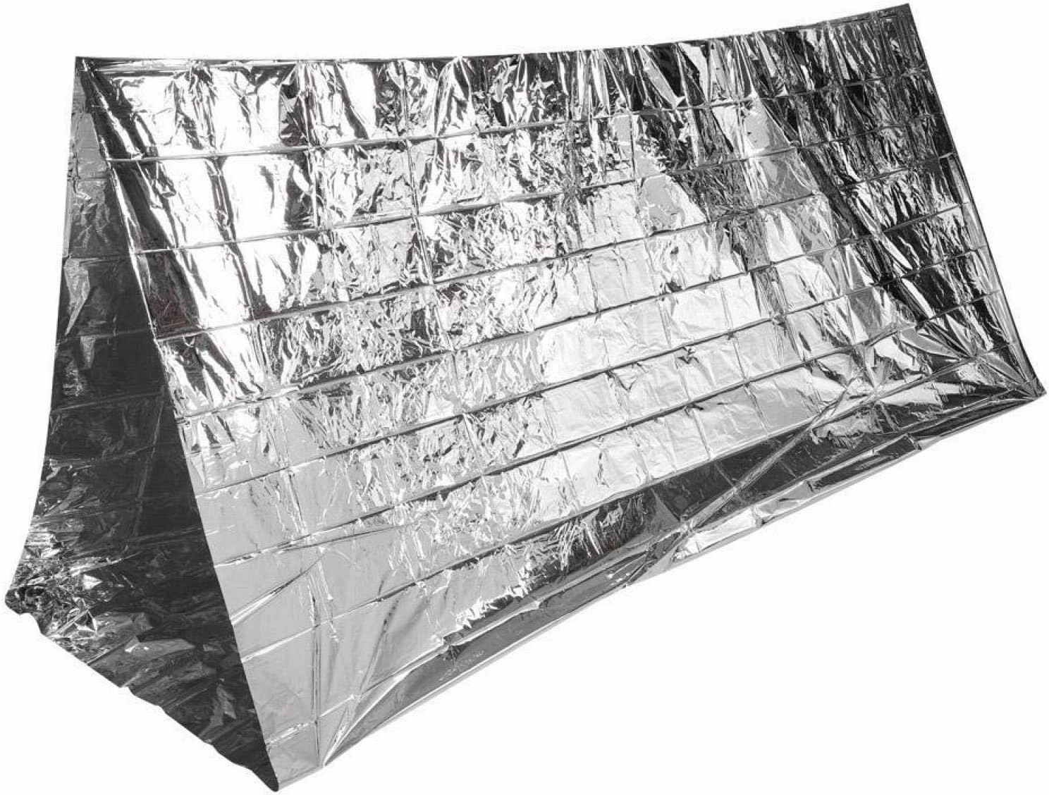 EVTSCAN Emergency Survival Blanket, 5PCS Outdoor Waterproof Emergency Survival Heat Reserve Reflective Blanket Camping Hiking Earthquake