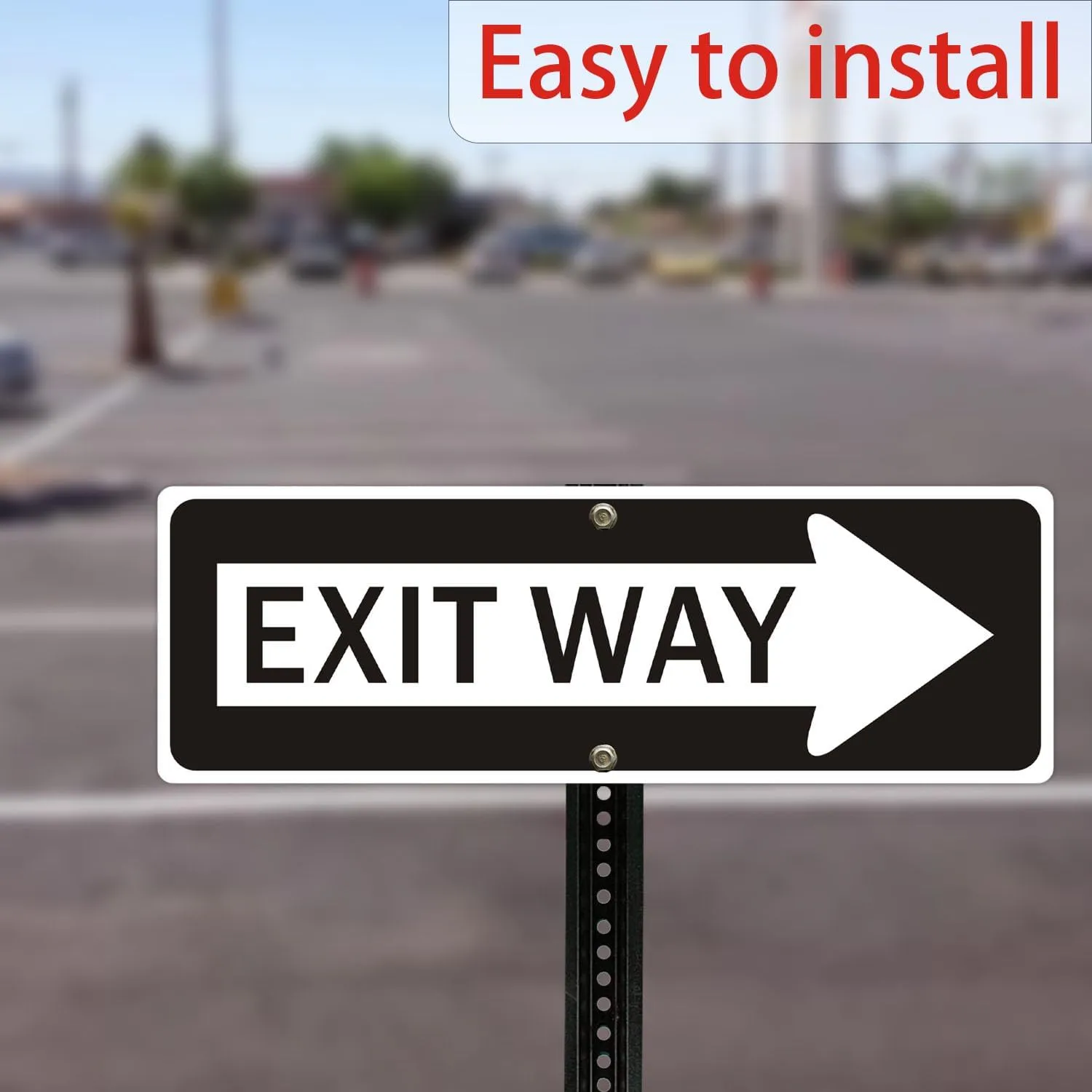 Exit Way Sign, with Right Arrow,18x6 Inches Reflective Rust Free Aluminum,Weather/Fade Resistant, UV Protected,Easy to Mount,Indoor/Outdoor