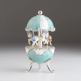 Faberge Egg  with Music Royal Horses Carousel
