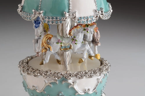 Faberge Egg  with Music Royal Horses Carousel